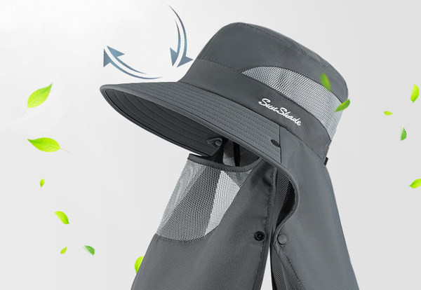 Мъжа лятна шапка с маска за лице и надпис 