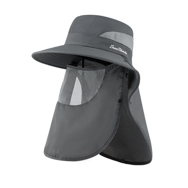 Мъжа лятна шапка с маска за лице и надпис 