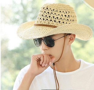 Мъжка шапка - сламена