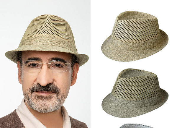 Мъжка шапка - с периферия сламена