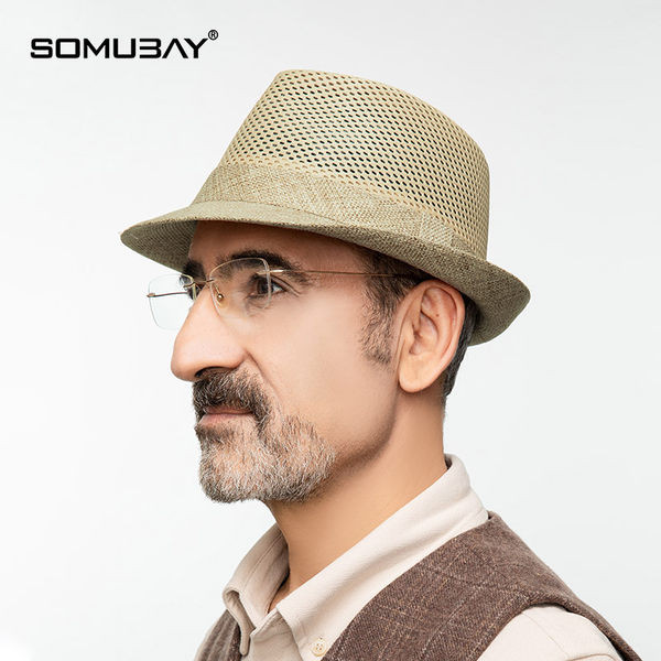 Мъжка шапка - с периферия сламена