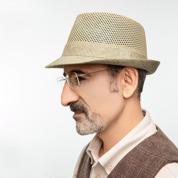 Мъжка шапка - с периферия сламена