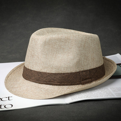 Мъжка слънцезащитна шапка - сламена