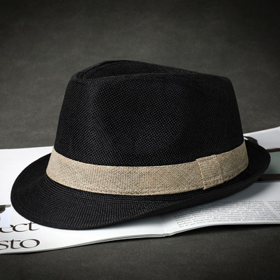 Мъжка слънцезащитна шапка - сламена