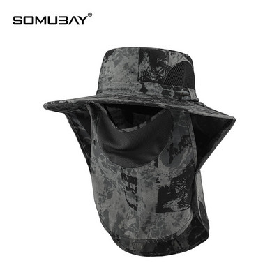 Мъжка шапка - с голяма периферия и маска за лице