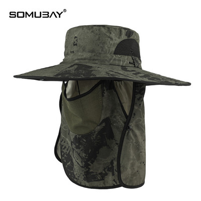 Vyriška kepurė – su dideliu krašteliu, dengiančiu veidą