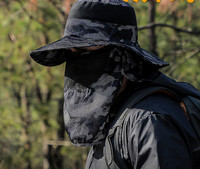 Мъжка шапка - с маска за лице камуфлаж