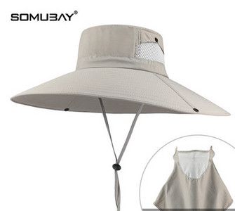 Мъжка шапка с широка периферия и UV защита