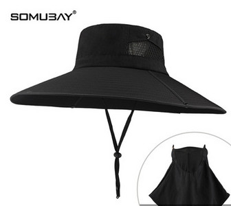 Мъжка шапка с широка периферия и UV защита