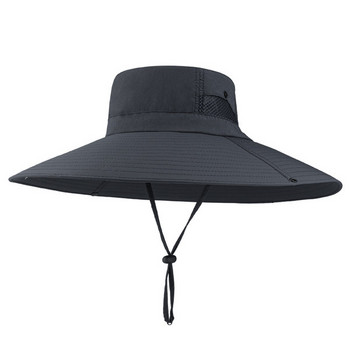 Ανδρικό καπέλο με φαρδύ γείσο και προστασία UV