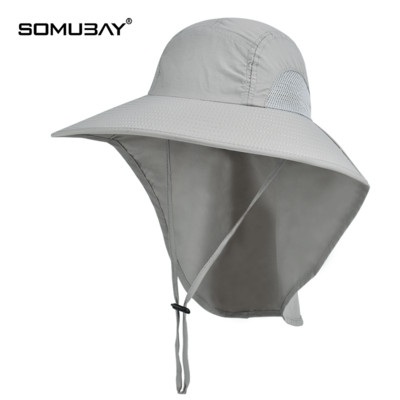 Мъжка слънцезащитна шапка за риболов с голяма периферия