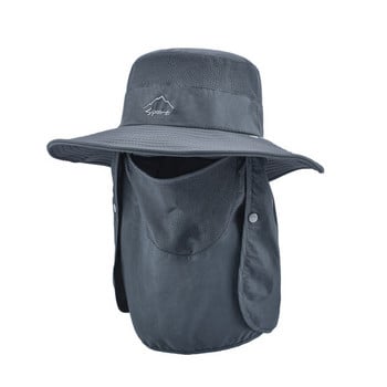 Мъжка текстилна шапка с широка периферия и UV защита
