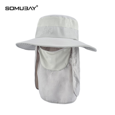 Мъжка текстилна шапка с широка периферия и UV защита