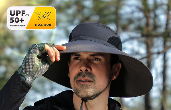 Muški ljetni šešir od prozračnog materijala pogodan za planinu