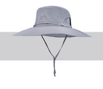 Vyriška vasarinė kepurė su dideliu krašteliu ir raišteliais