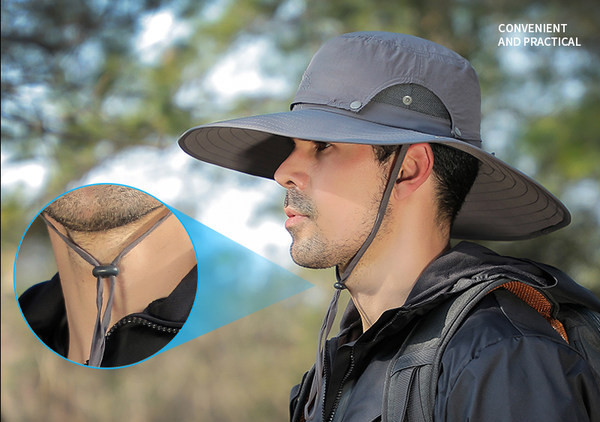 Vyriška vasarinė kepurė su dideliu krašteliu ir raišteliais