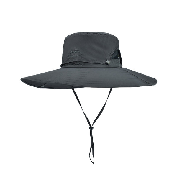 Vyriška vasarinė kepurė su dideliu krašteliu ir raišteliais