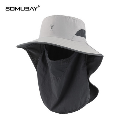 Лятна рибарска шапка с широка периферия