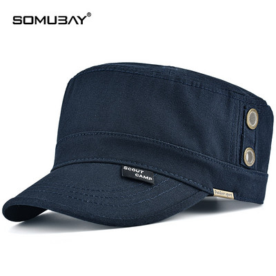 Мъжка лятна шапка с козирка и метален елемент