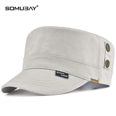 Мъжка лятна шапка с козирка и метален елемент