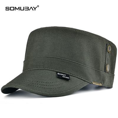 Мъжка лятна шапка с козирка и метален елемент