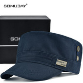 Мъжка пролетно-есенна шапка с козирка и копчета