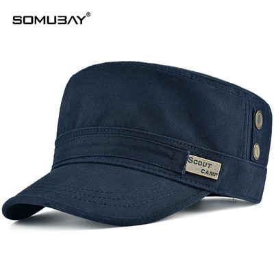 Мъжка пролетно-есенна шапка с козирка и копчета