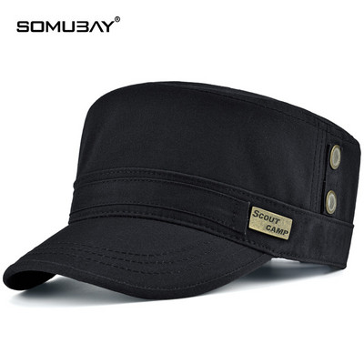 Мъжка пролетно-есенна шапка с козирка и копчета