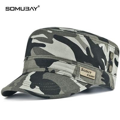 Мъжка пролетно-есенна шапка с козирка и копчета