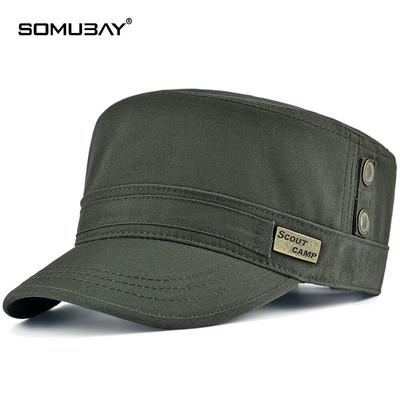 Мъжка пролетно-есенна шапка с козирка и копчета