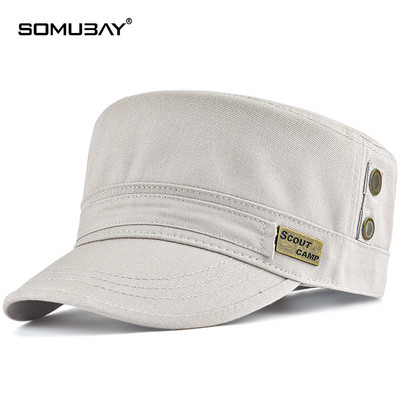 Мъжка пролетно-есенна шапка с козирка и копчета