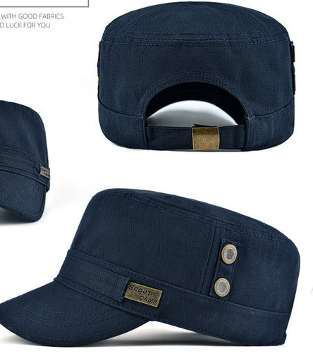 Мъжка пролетно-есенна шапка с козирка и копчета