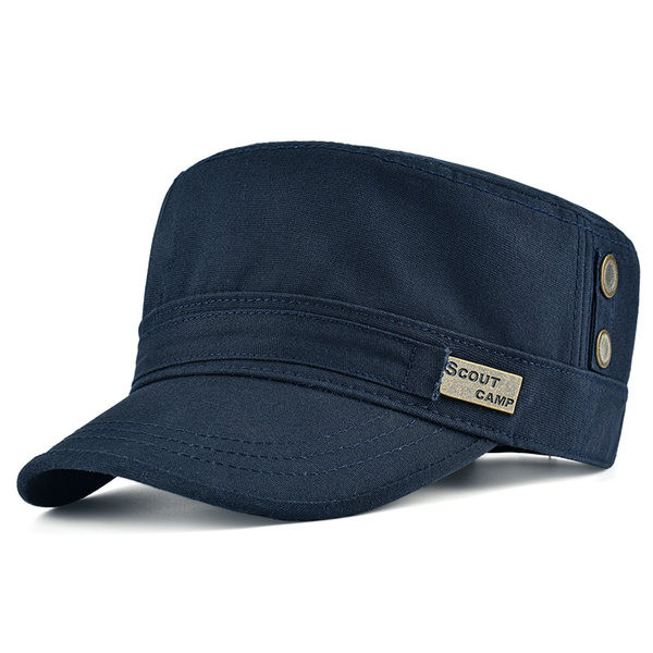 Мъжка пролетно-есенна шапка с козирка и копчета