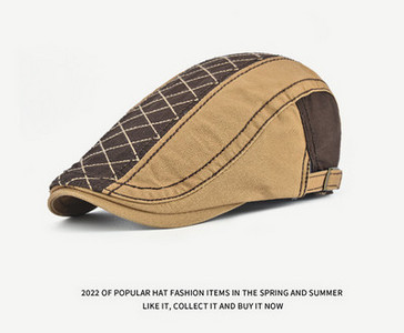 Vyriška kepurė – retro languota beretė