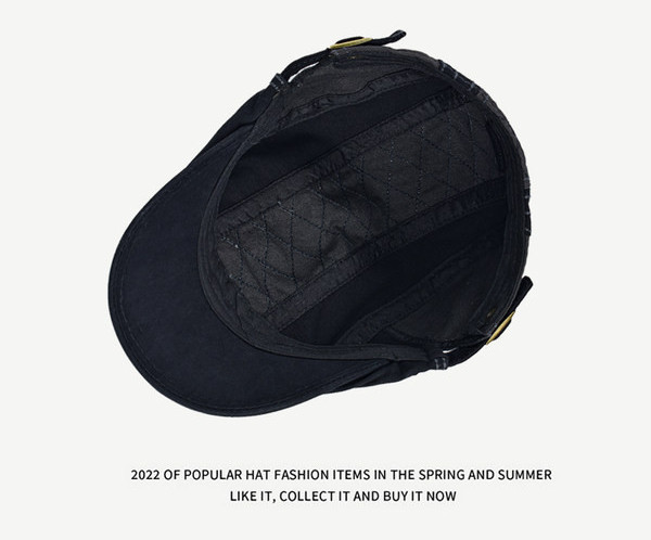 Vyriška kepurė – retro languota beretė