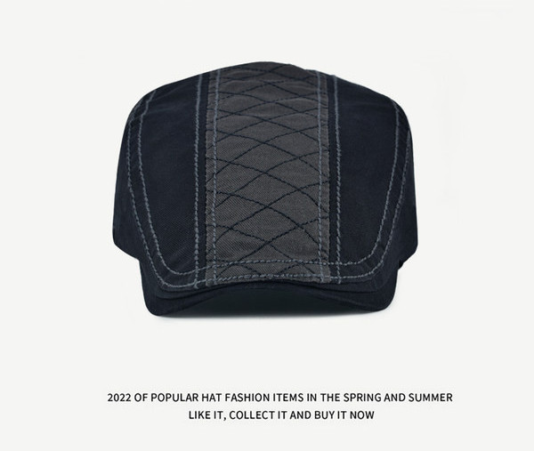 Vyriška kepurė – retro languota beretė