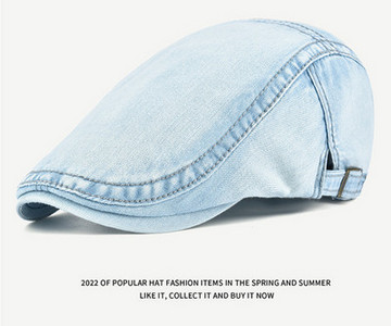 Мъжка лятна регулируема шапка тип барета