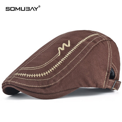 Текстилен каскет с бродерия в ретро стил