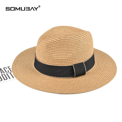 Сламена мъжка шапка в няколко цвята