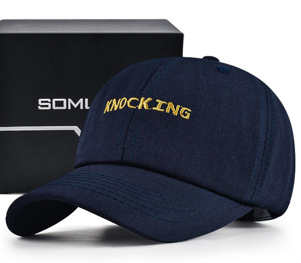 Мъжка ежедневна бейзболна шапка с козирка и бродерия