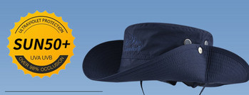 Мъжка рибарска шапка с периферия и връзки