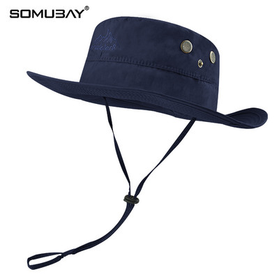 Мъжка рибарска шапка с периферия и връзки