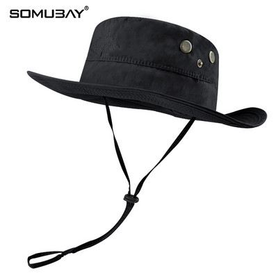 Мъжка рибарска шапка с периферия и връзки