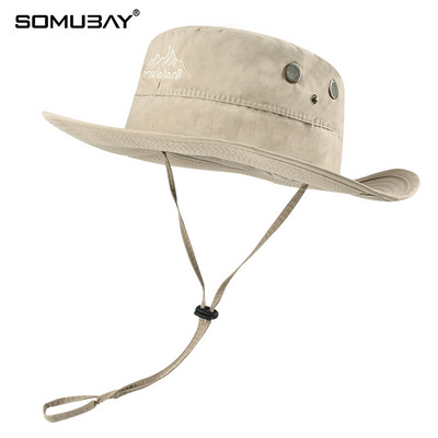 Мъжка рибарска шапка с периферия и връзки