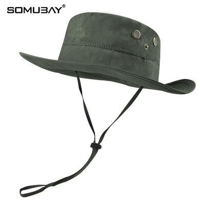 Мъжка рибарска шапка с периферия и връзки