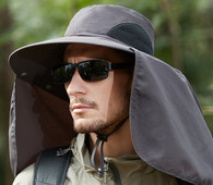 Мъжка текстилна регулируема шапка с голяма периферия и връзки