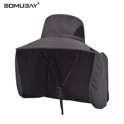 Мъжка текстилна регулируема шапка с голяма периферия и връзки