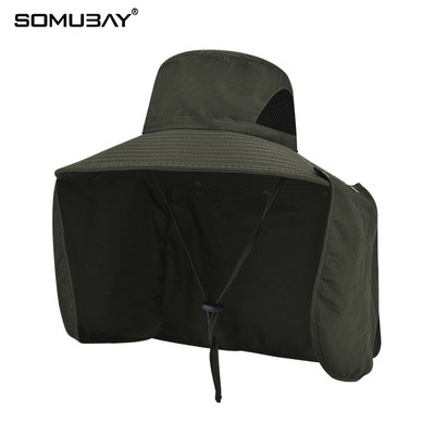 Мъжка текстилна регулируема шапка с голяма периферия и връзки