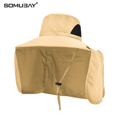 Мъжка текстилна регулируема шапка с голяма периферия и връзки