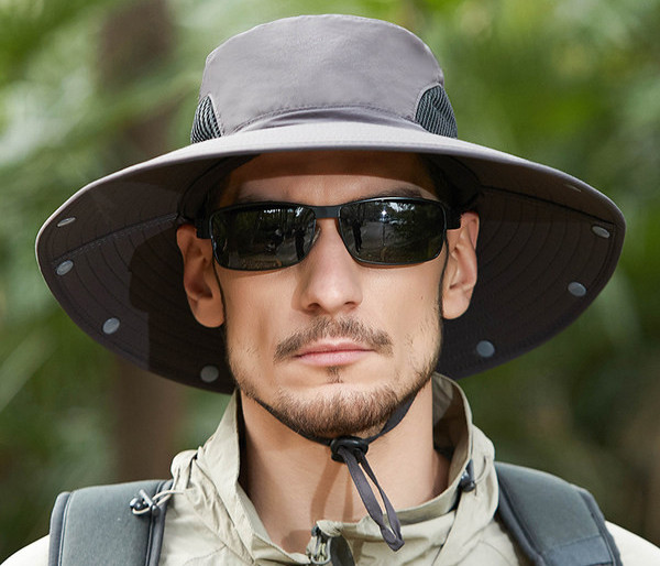 Мъжка текстилна регулируема шапка с голяма периферия и връзки